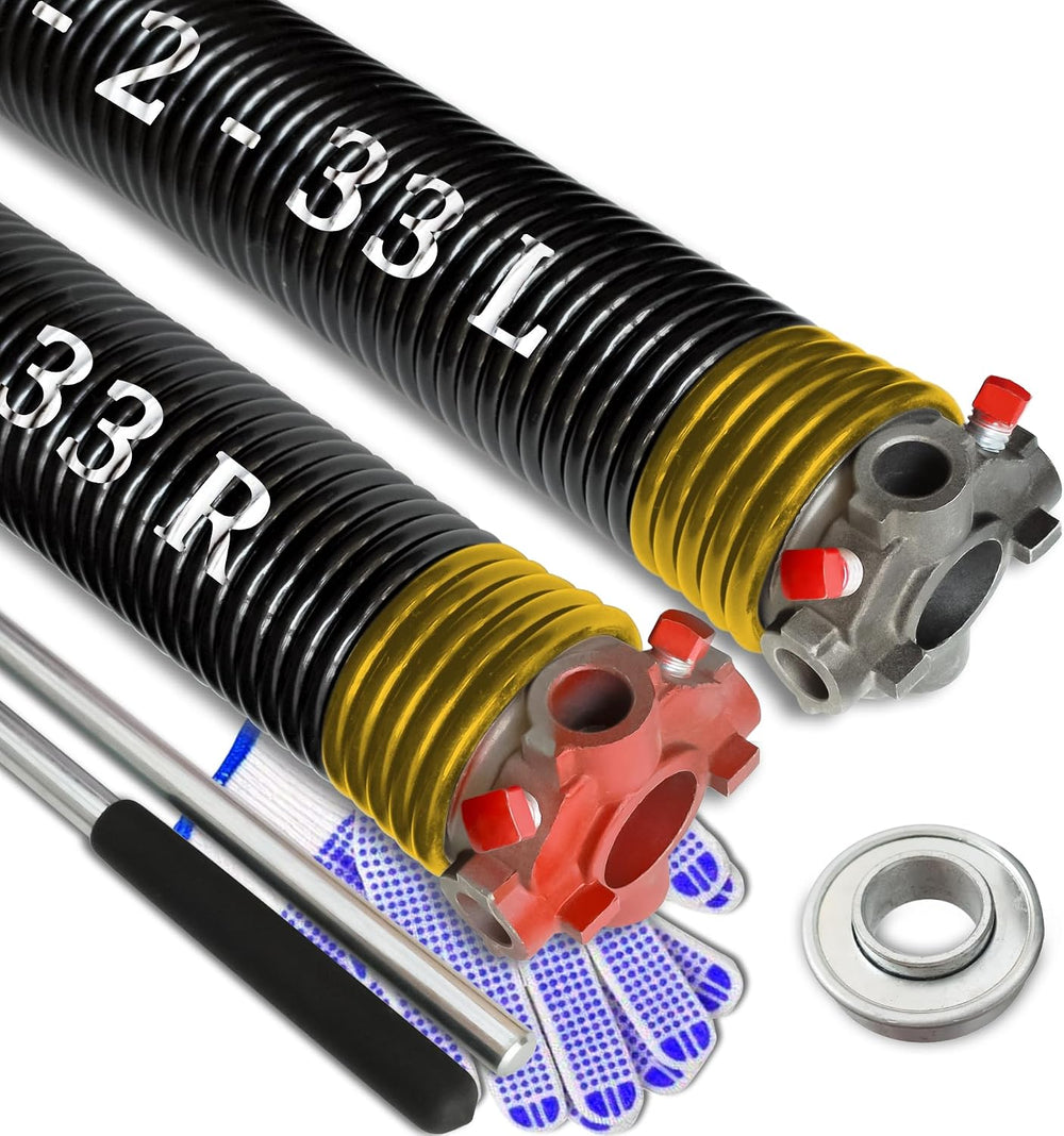 Garage Door Torsion Spring Set, Pair of 2" Electrophoresis Coated Garage...