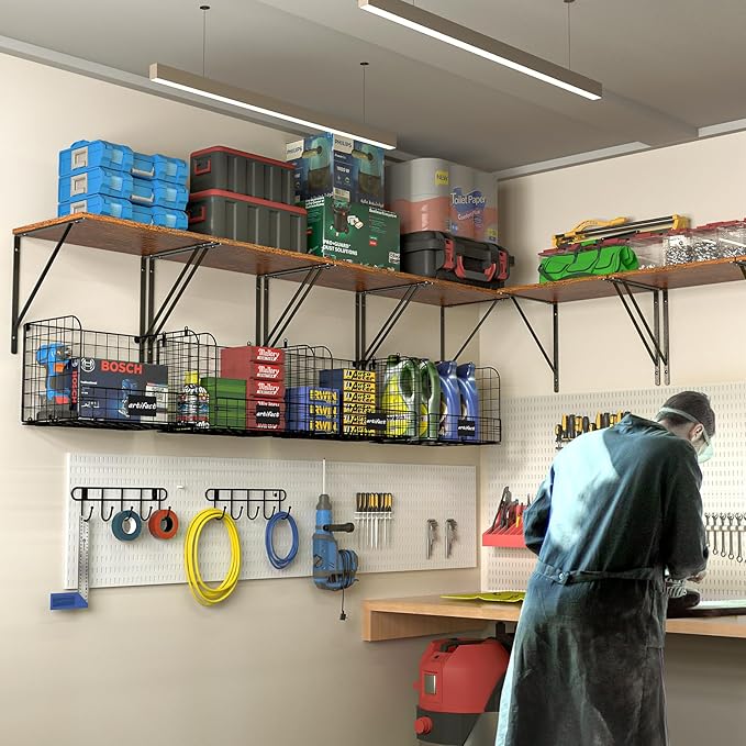 2 Pack Garage Shelves Wall Mounted
