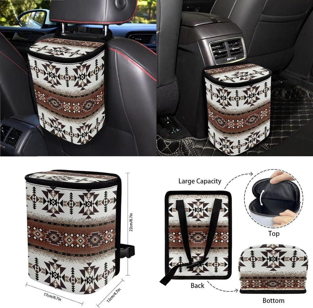 Wanyint Aztec Southwest Brown 15 PCS Car Seat Covers Set for Men Women, with ...
