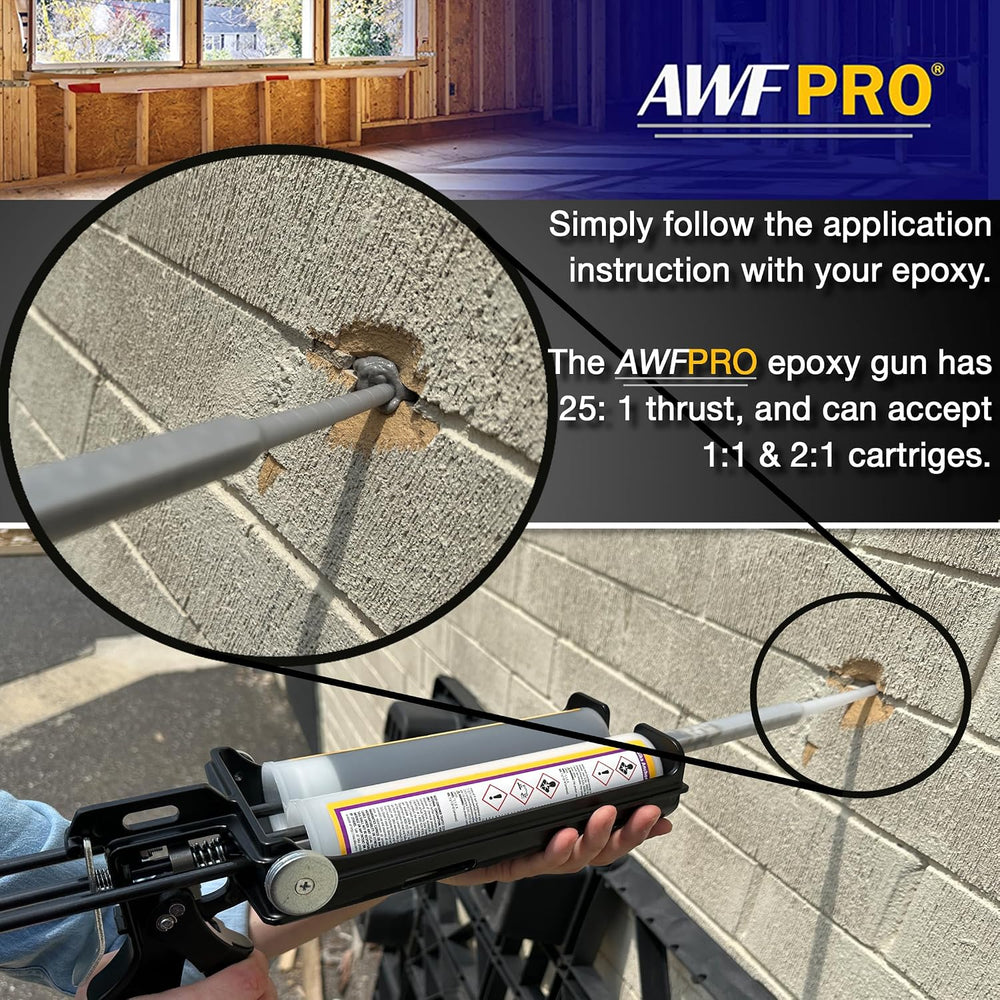 AWF PRO Rapid Set Concrete Anchoring Epoxy Adhesive, 600 mL