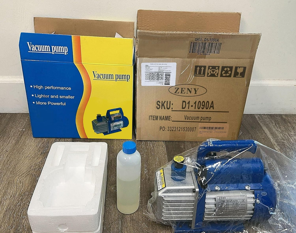ZENY 3.5CFM Single-Stage 5 Pa Rotary Vane Economy Vacuum Pump 3 CFM 1/4HP Air...