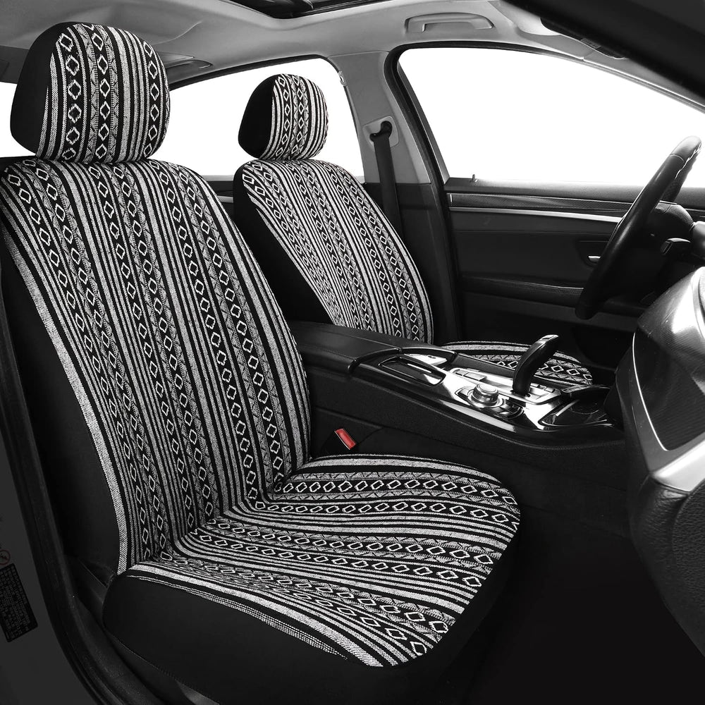 HAIYAOTIMES Baja Saddle Blanket Car Seat Covers Full Set with Seat Belt Pads,...