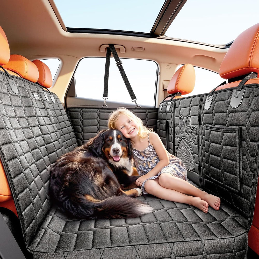 Backseat Extender for Dogs – Hard Bottom Dog Car Seat Cover Bed (450 lbs)
