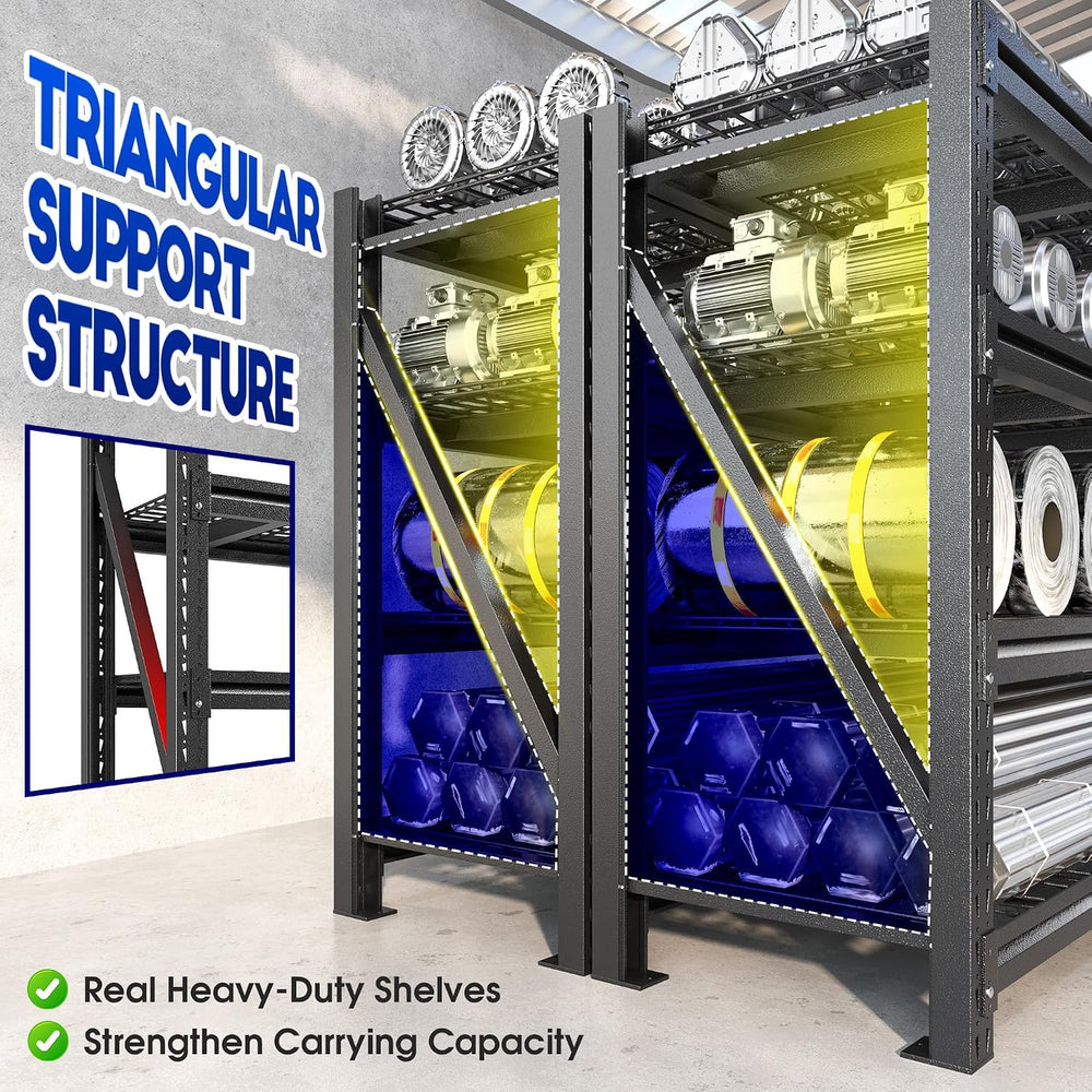 Garage Shelving Heavy Duty, 5020LBS Steel Rack for Garage, Shop