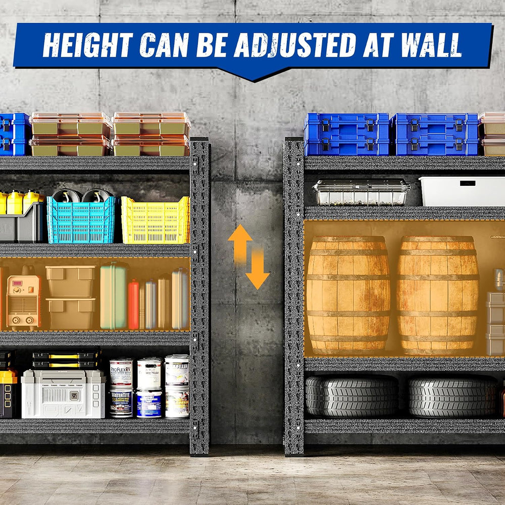 48" W Storage Shelves 3000lbs Garage Metal Shelving Heavy Duty Garage Sh...