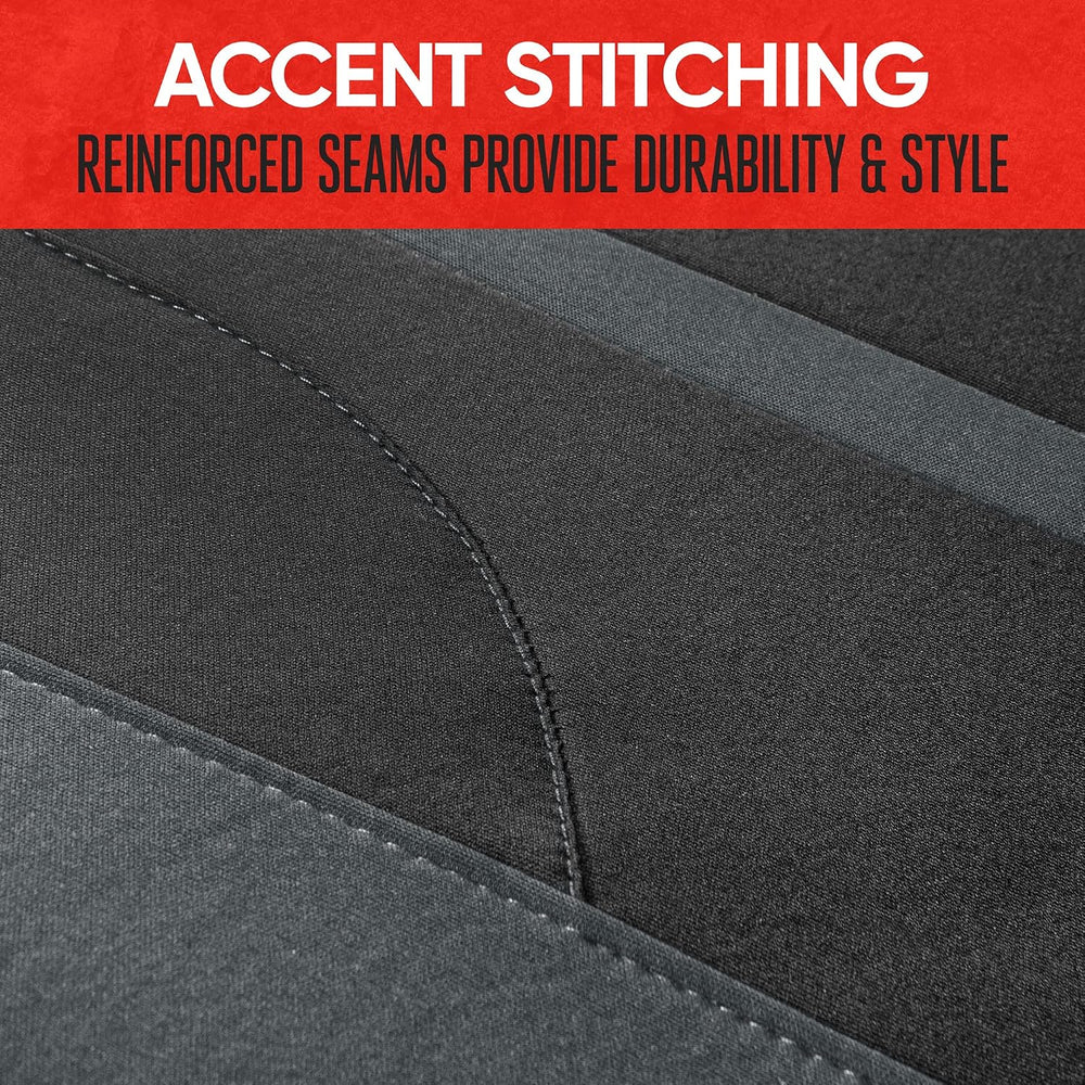 Motor Trend Black & Gray Car Seat Covers Full Set – Front Seat Covers &am...