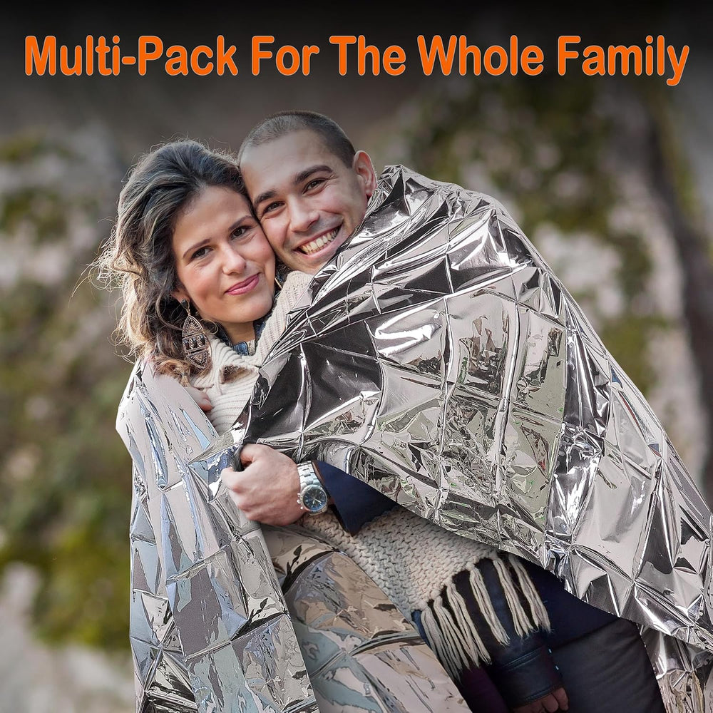 Deecam Emergency Foil Blankets 24 Pack, Mylar Thermal Survival Blanket