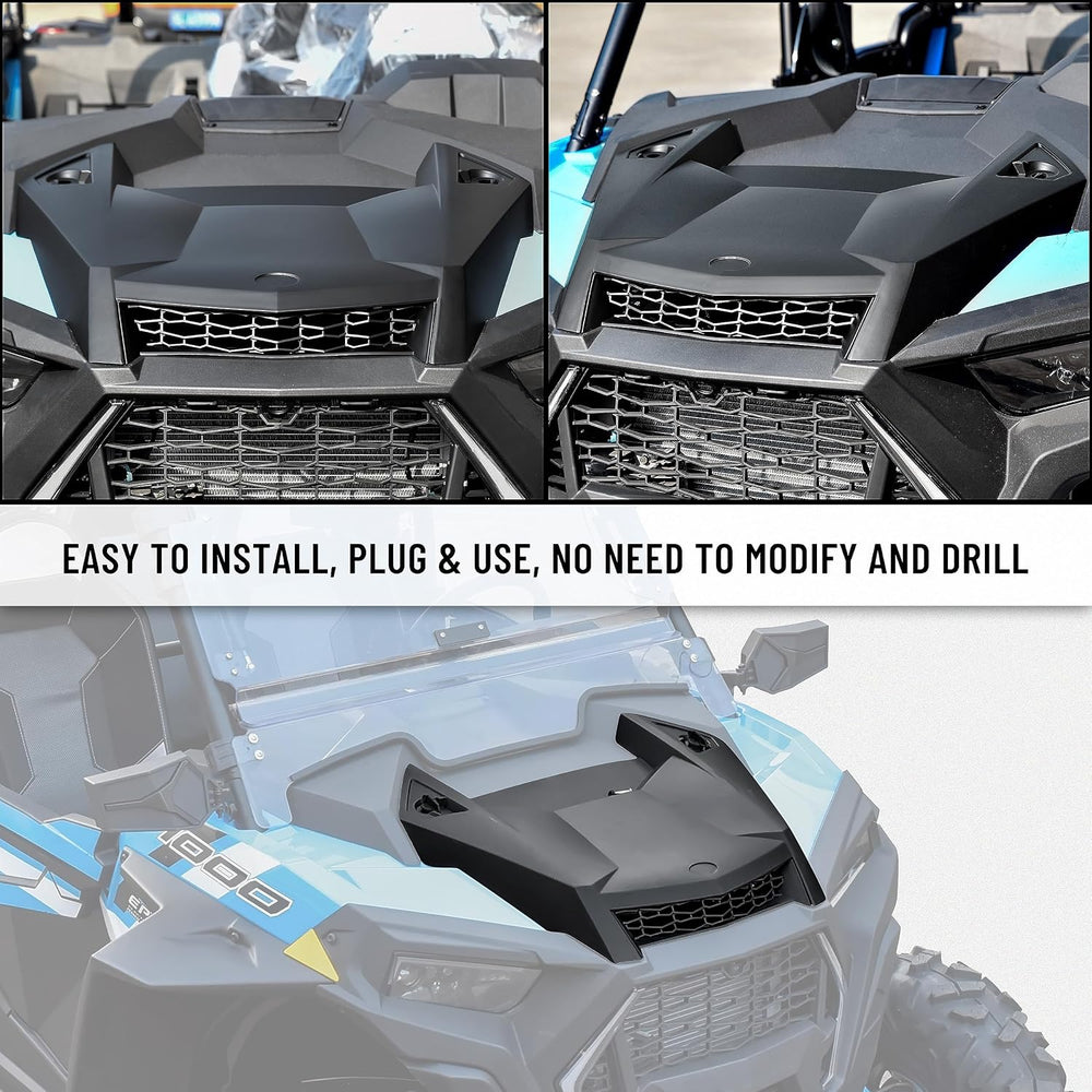 SAUTVS Turbo Hood Scoop Air Intake Kit for Polaris RZR XP 1000/4 1000 RZR XP ...