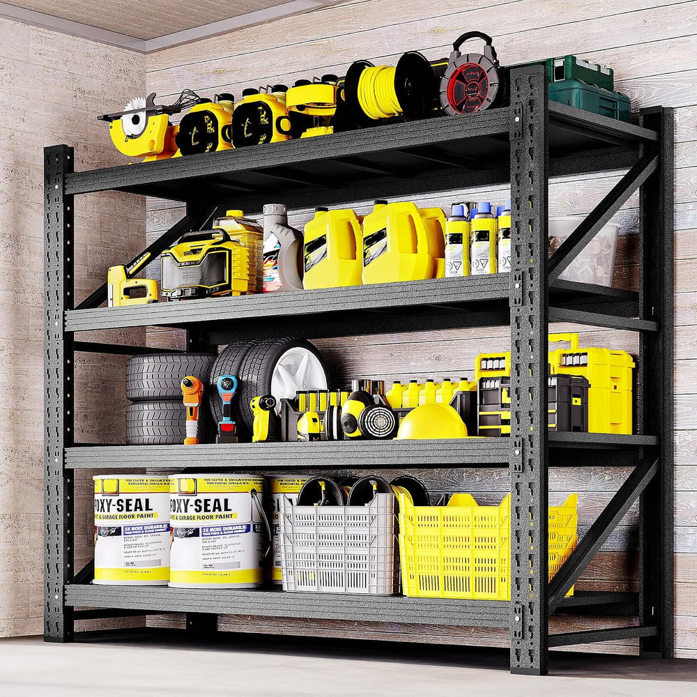 48" W Storage Shelves 3000lbs Garage Metal Shelving Heavy Duty Garage Sh...